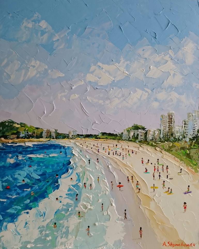 770x964 Saatchi Art Ocean Breez Original Palette Knife Oil Painting - Beach Oil Painting