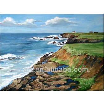 336x350 Sea Beach Oil Painting For Wall Art - Beach Oil Painting
