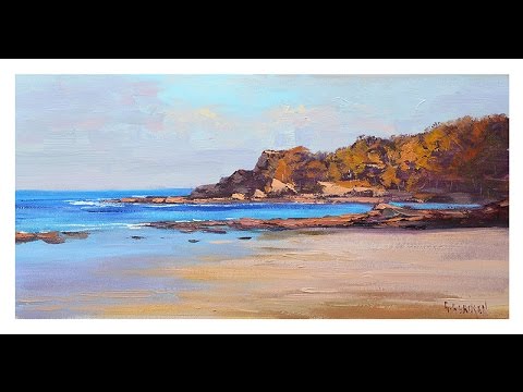 480x360 Beach Oil Painting Demonstration - Beach Oil Painting
