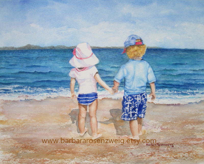 800x643 Nursery Wall Art Beach Print Beach Decor Beach Painting - Beach Painting For Kids