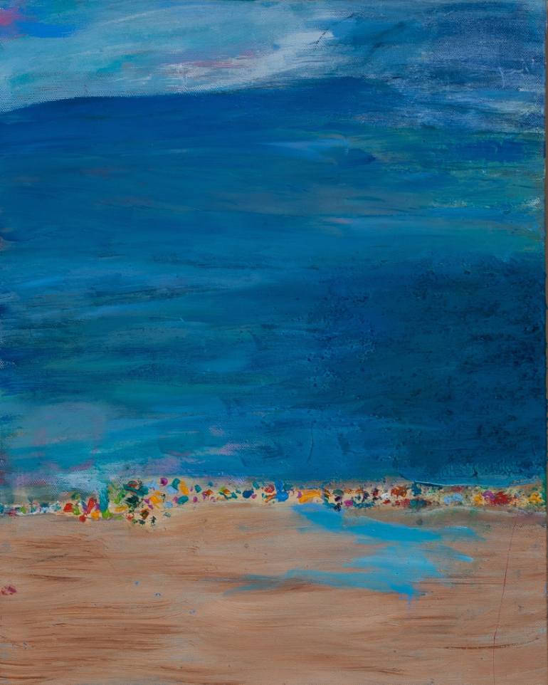 770x962 Saatchi Art Beach Kids Painting By Mary Kinzelberg - Beach Painting For Kids