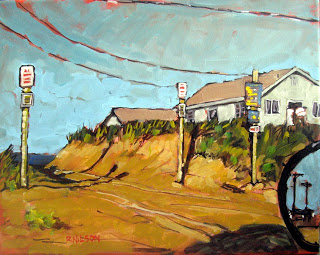 320x255 Rick Nilson's Paintings Nags Head Beach Access(Sold) - Beach Painting Obx