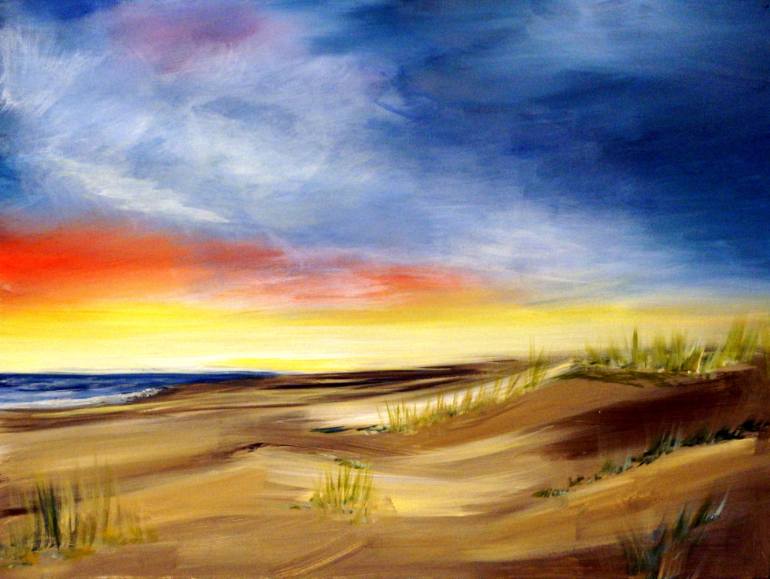 770x579 Saatchi Art Outer Banks Beach Painting By Katy Hawk - Beach Painting Obx