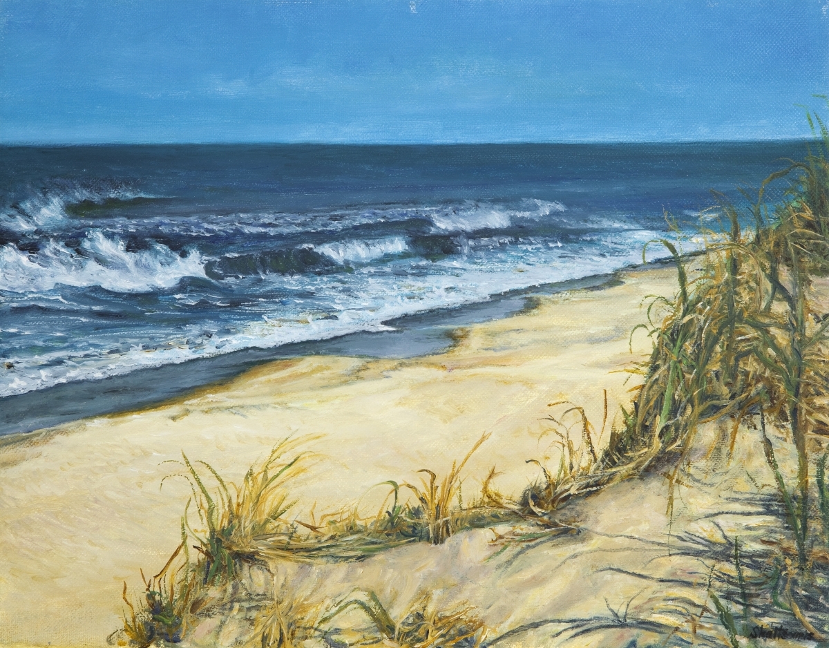 1200x938 Seascape Oil Paintings Dunes - Beach Painting Obx