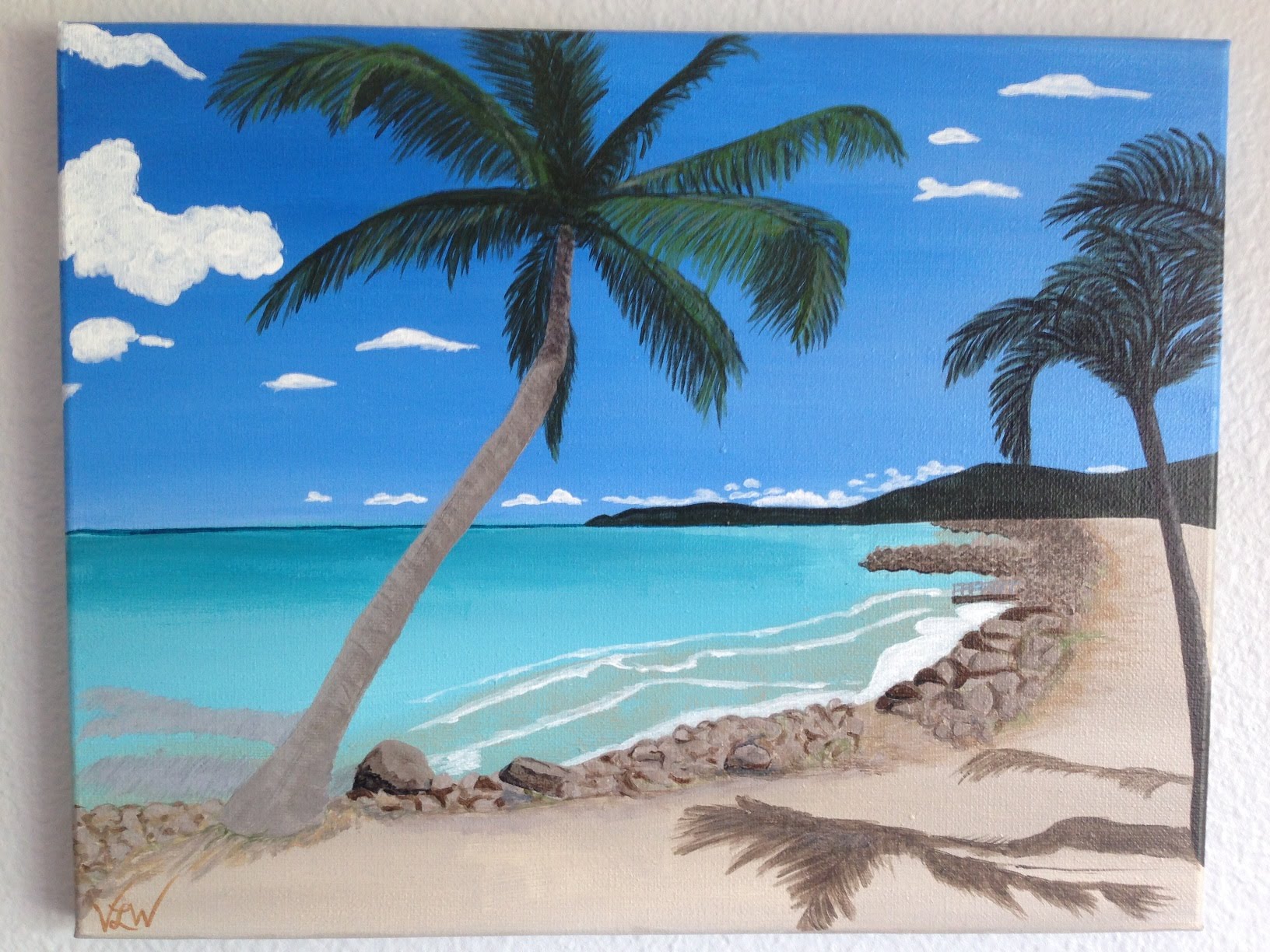1632x1224 Paintings - Beach Scene Acrylic Painting