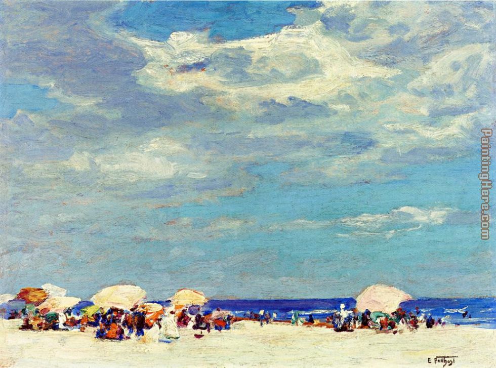 980x727 Edward Henry Potthast Beach Scene 2 Painting Anysize 50% Off - Beach Scene Painting