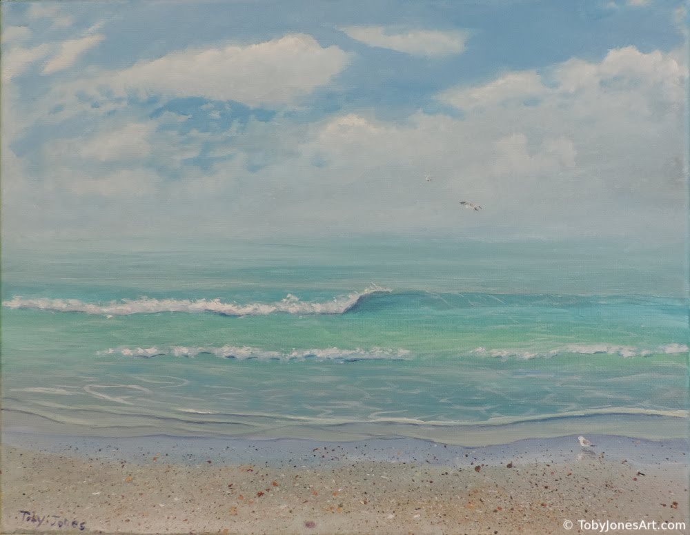 1000x775 Painting A Beach Scene With Toby Jones - Beach Scene Painting