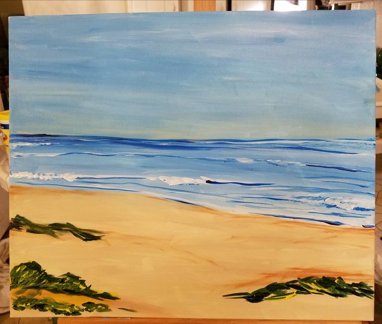770x652 Saatchi Art Beach Scene Painting By Rene Rodriguez - Beach Scene Painting