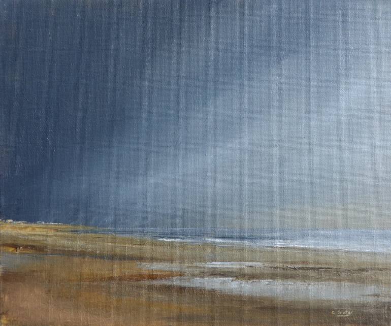 770x642 Saatchi Art Beach Scene Painting By Colin Slater - Beach Scene Painting