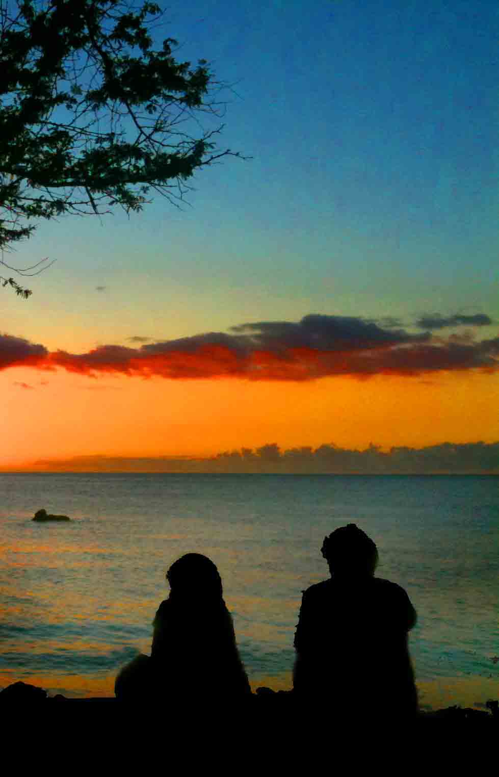 979x1524 The Helpful Art Teacher Paint The Sky Silhouettes And Sunsets - Beach Silhouette Painting