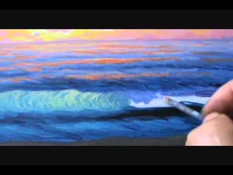480x360 Beach Sunset Painting Technique Introduction Lesson Class How - Beach Sunset Canvas Painting