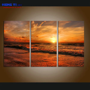 300x300 Framed Modern Decor Wall Art Beach Sunset Seascape Painting - Beach Sunset Canvas Painting
