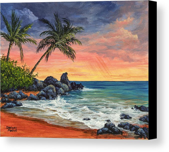 678x613 Makena Beach Sunset Canvas Print Canvas Art By Darice Machel Mcguire - Beach Sunset Canvas Painting