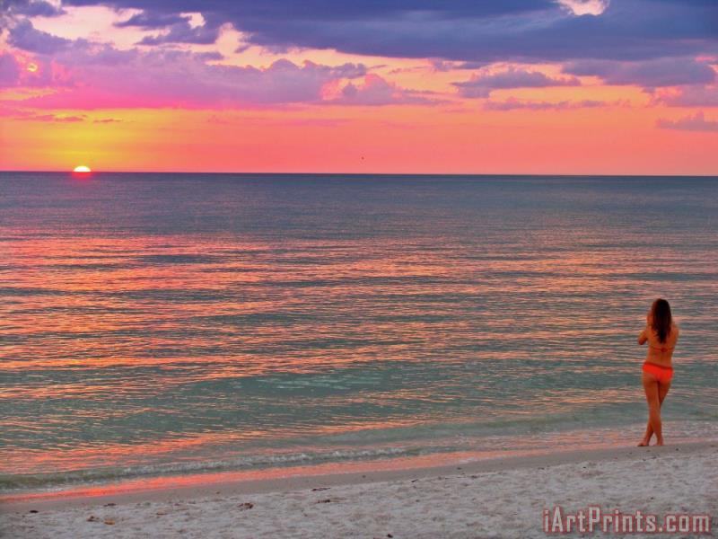 800x600 Collection 14 Beach Girl And Sunset Painting - Beach Sunset Painting