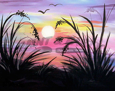 400x316 Paint Before Dinner - Beach Sunset Painting