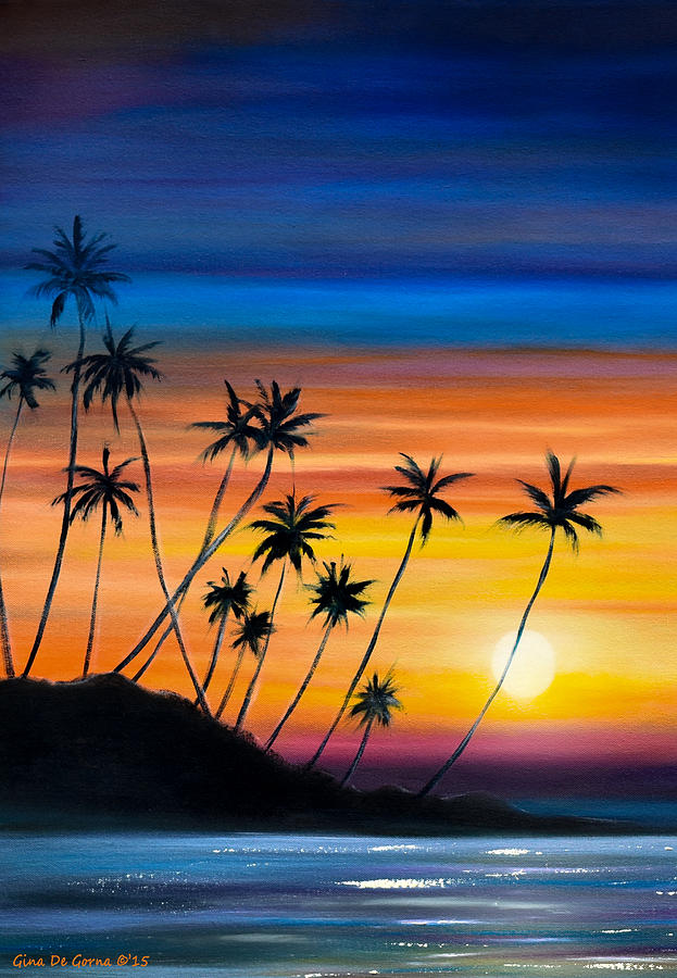 Beach Sunset Painting For Beginners : Amazon Com Painting Paint By