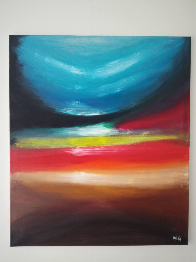 770x1027 Saatchi Art Beach Sunset Painting By Marko Gyllenland - Beach Sunset Painting