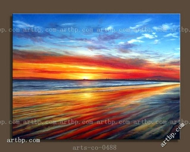 640x512 Sunset Beach Painting Sunset Beach Paintings Sale - Beach Sunset Painting