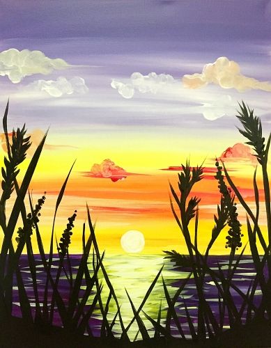 389x500 The 373 Best Paint Nite Idea Images On Paint Party - Beach Sunset Painting