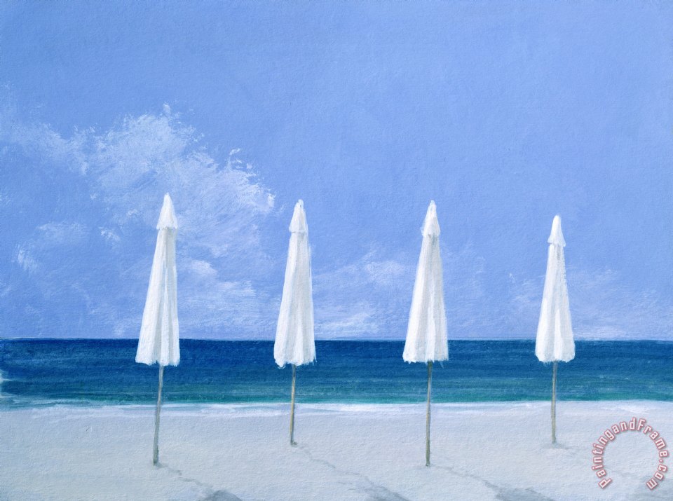 960x715 Lincoln Seligman Beach Umbrellas Painting - Beach Umbrella Painting