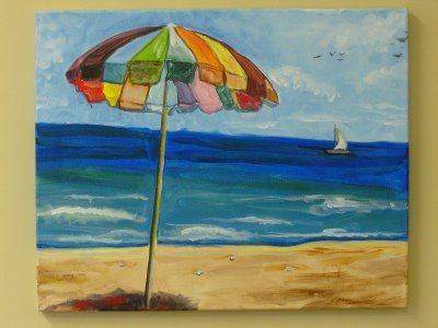 400x300 Beach Umbrella Painting Painting Inspiration - Beach Umbrella Painting
