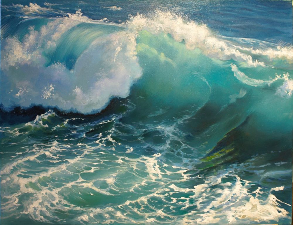 ocean waves painting