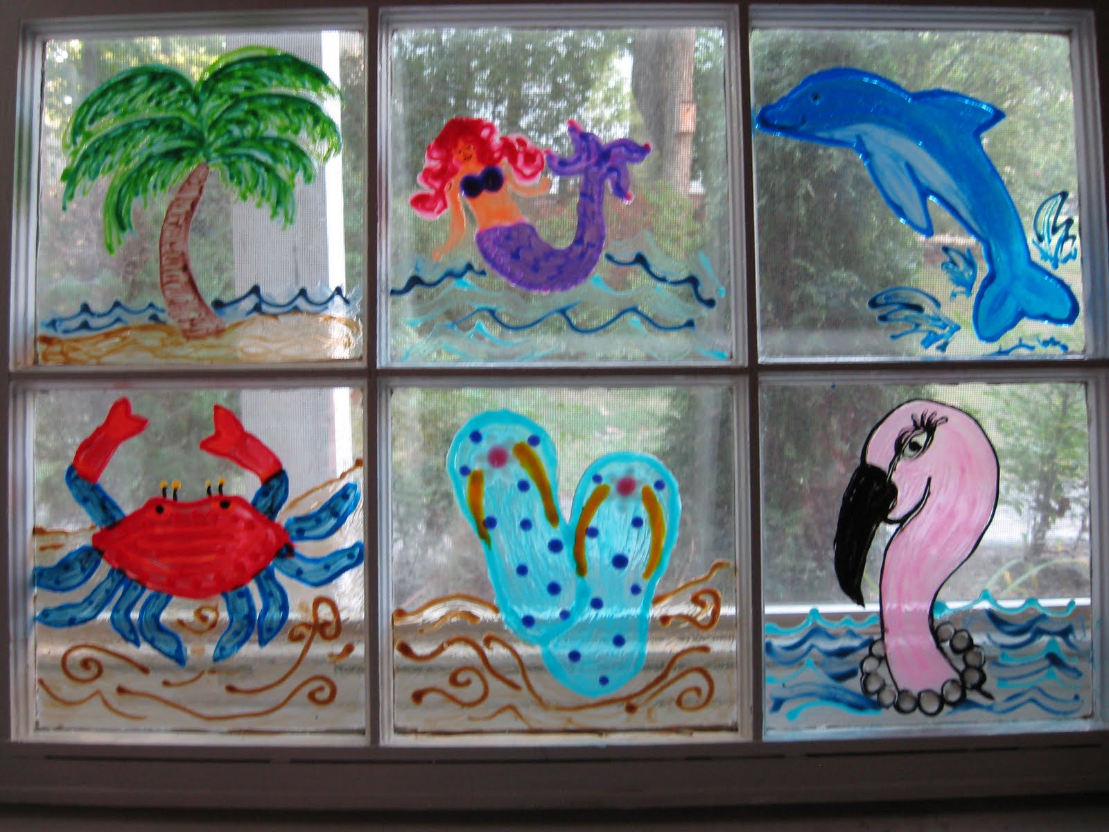 1600x1200 My Naptime Crafts Beach Themed Painted Window - Beach Window Painting