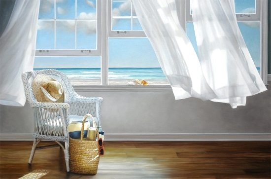 550x363 Wish I Were There Rooms With Ocean Beach Windows By Karen - Beach Window Painting