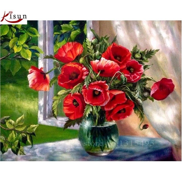 640x640 Bead Cross Stitch 5d Diy Diamond Embroidery Flowers Painting - Bead Painting