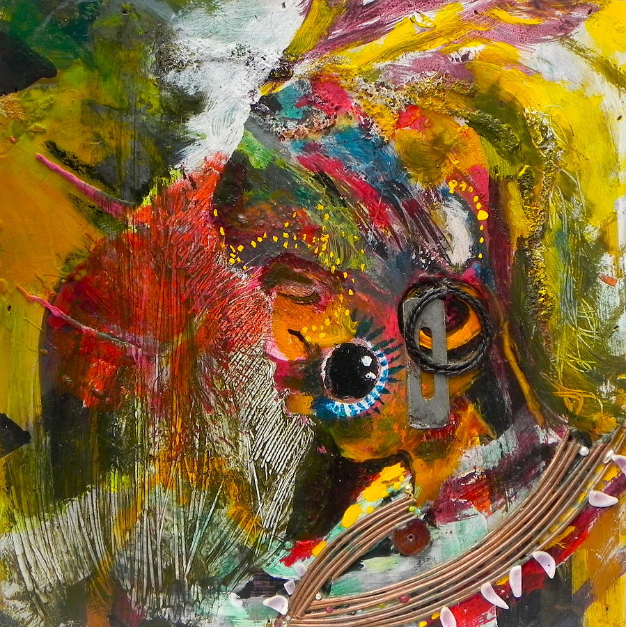 899x900 African Bead Painting Painting By Mohamed Saeed Omer - Bead Painting