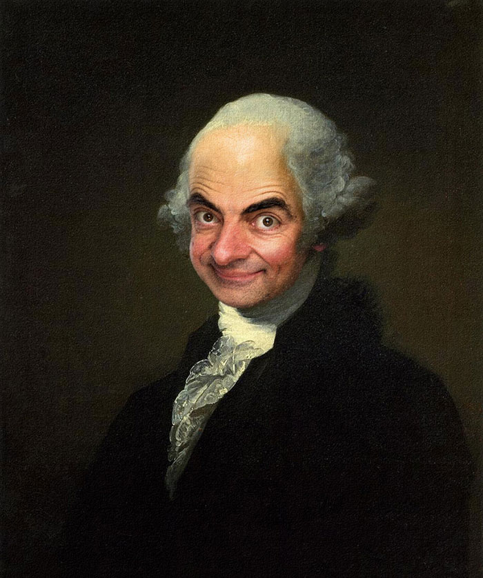 700x838 Mr. Bean Inserted Into Historical Portraits By Caricature Artist - Bean Painting