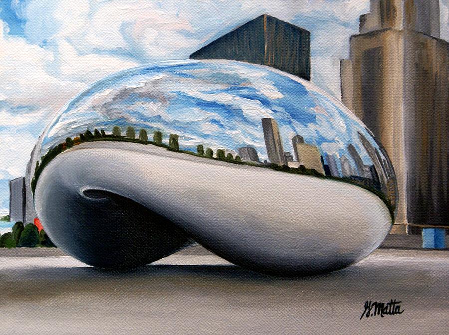 900x672 Cloudy Bean Painting By Gretchen Matta - Bean Painting