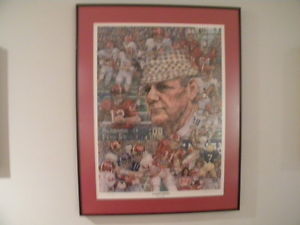 300x225 Bear Bryantalabama Football Heroes Mark Weidmer Framed Picture Ebay - Bear Bryant Painting