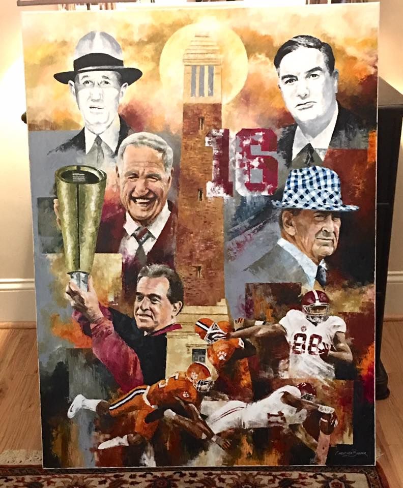 792x960 Famous Alabama Football Coaches University Of Alabama Painting - Bear Bryant Painting