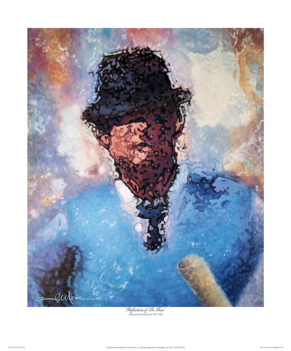 600x725 Reflections Of The Bear By Daniel A. Moore - Bear Bryant Painting