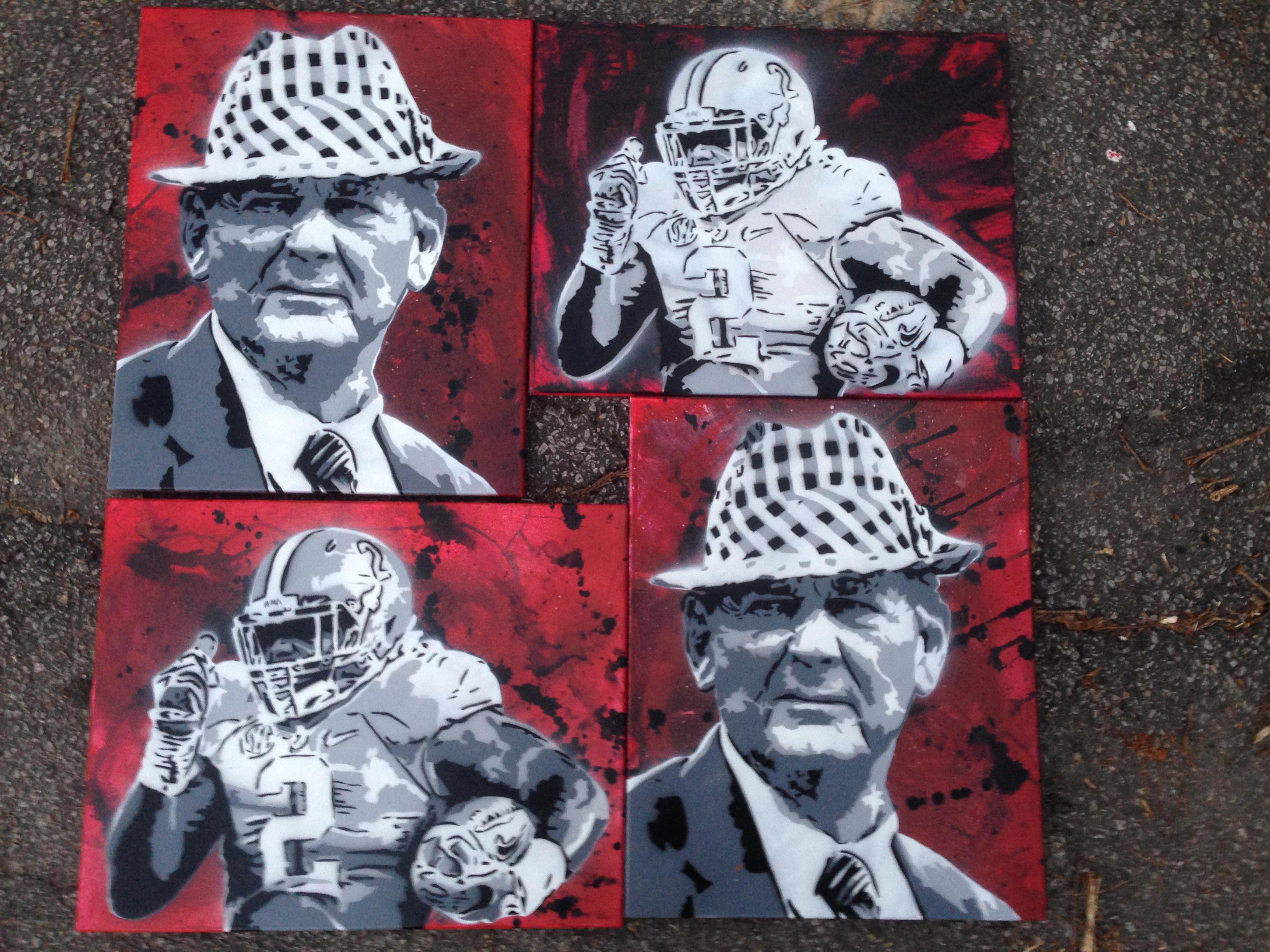 3264x2448 Bear Bryant And Derrick Henry Street Art Style Paintings I Just - Bear Bryant Painting