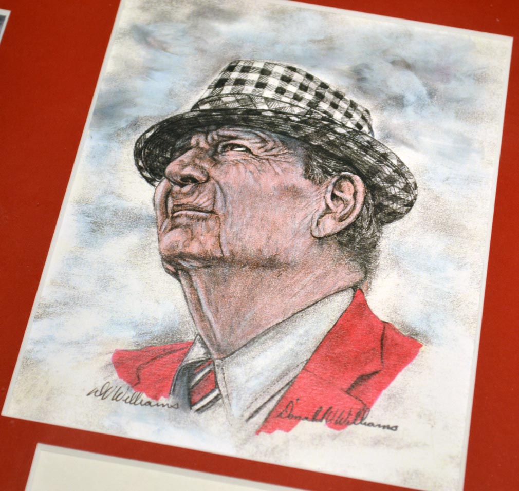 1010x956 Bear Bryant Firmado Bama Estadio Dvd, Boleto - Bear Bryant Painting