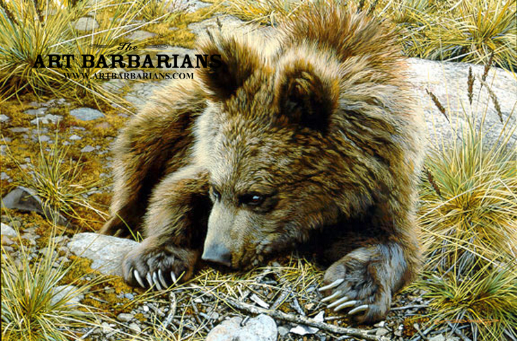 750x495 Wildlife Art Prints Plus Original Paintings With A Wide Selection - Bear Cub Painting