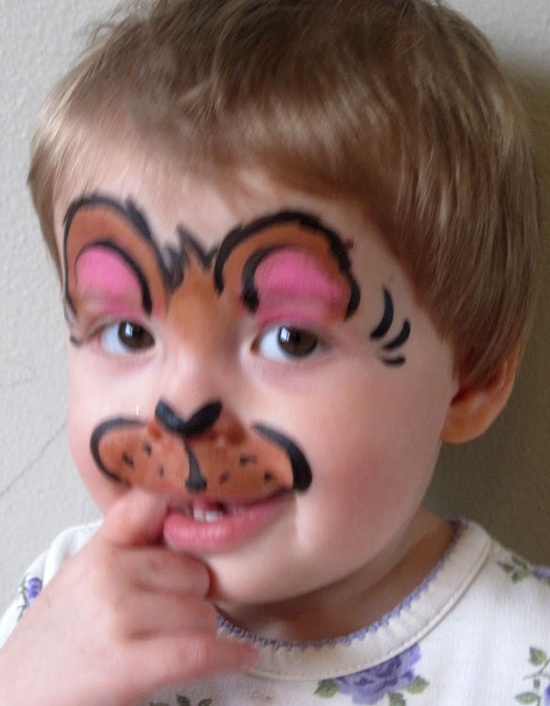 550x706 Easy Bear Face Paint Very Cool Pain Face Painting - Bear Face Painting