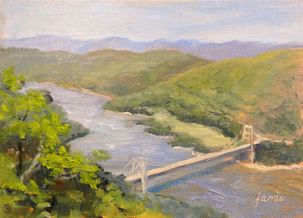 443x319 Hudson Valley Painter Bear Mountain And Iona Island - Bear Mountain Painting