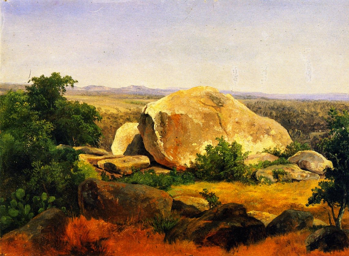 1140x836 Yellow Boulders On Bear Mountain Painting Herman Lungkwitz Oil - Bear Mountain Painting