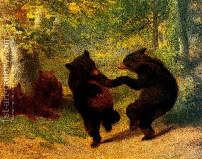 692x546 Dancing Bears William Holbrook Beard Reproduction 1st Art Gallery - Bear Oil Painting