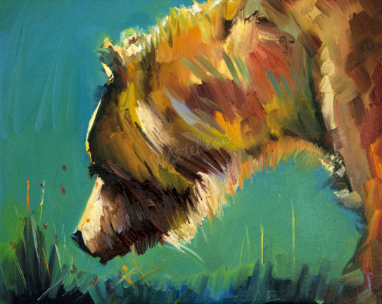 543x432 Diane Whitehead - Bear Oil Painting