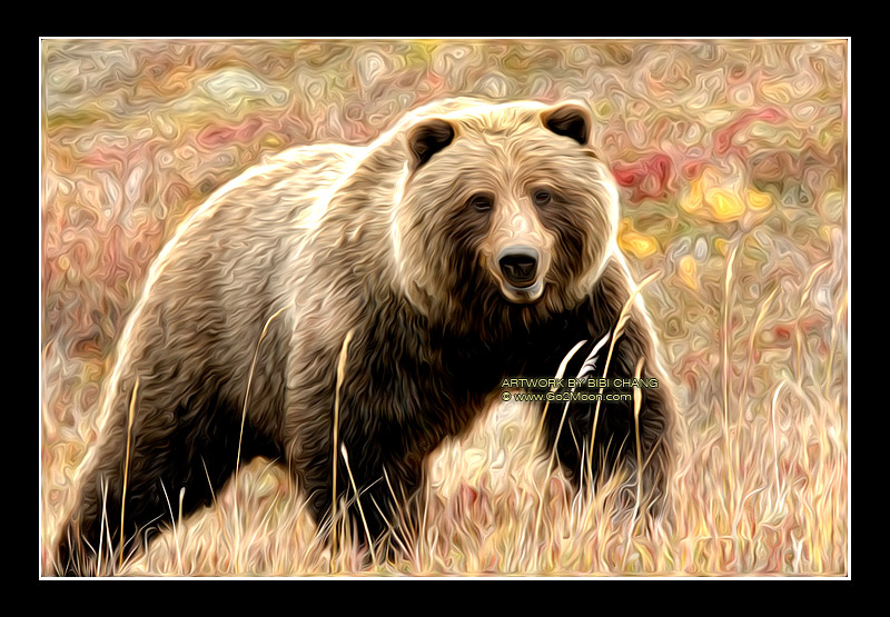 800x555 Grizzly Bear Oil Painting - Bear Oil Painting