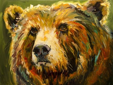 475x359 72 Best Bears Images On Bear Drawing, Bear Paintings - Bear Oil Painting
