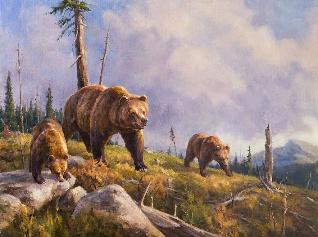 1024x764 Just Ramblin - Bear Oil Painting