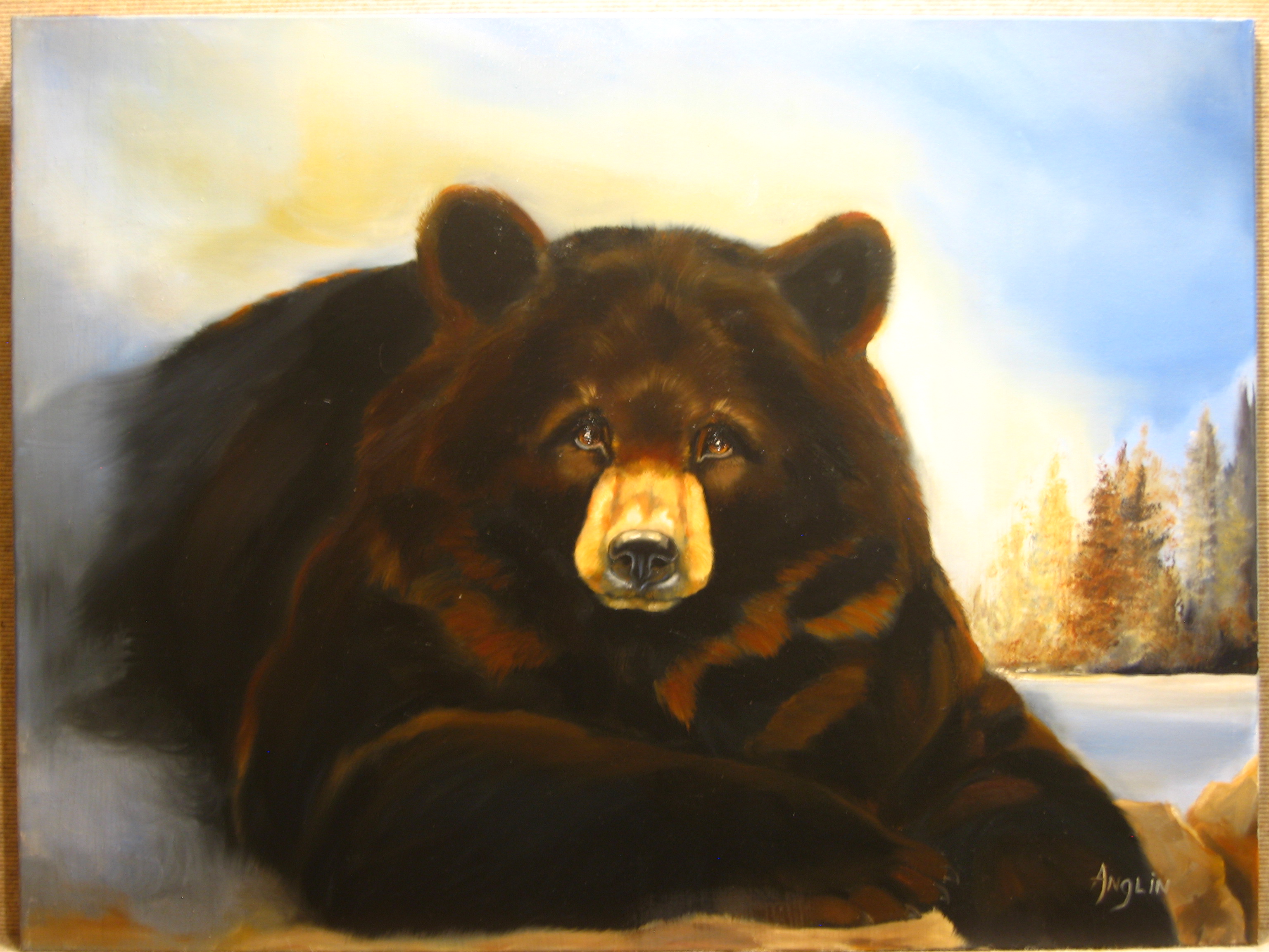 3072x2304 Katherine Anglin James Harold Galleries - Bear Oil Painting