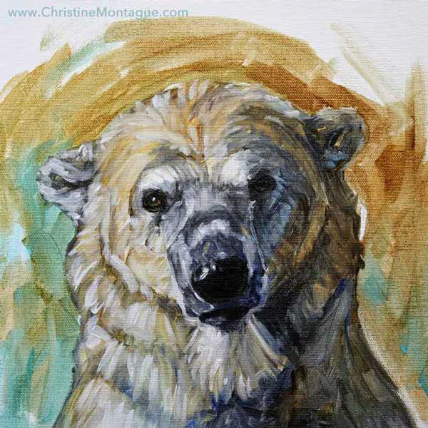 600x600 Polar Bear Oil Paintings On Canvas On Behance - Bear Oil Painting