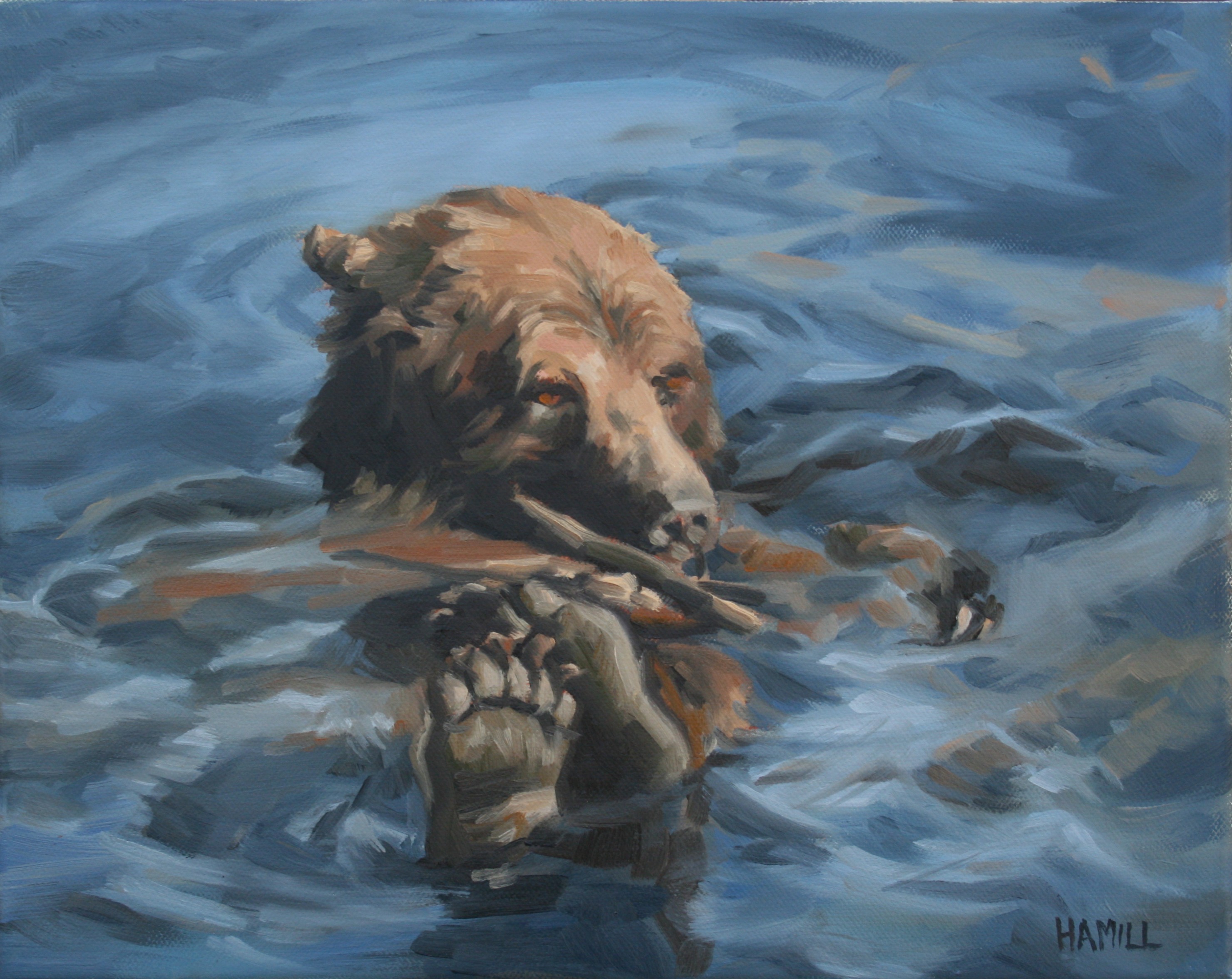 2960x2352 Recent Paintings - Bear Oil Painting