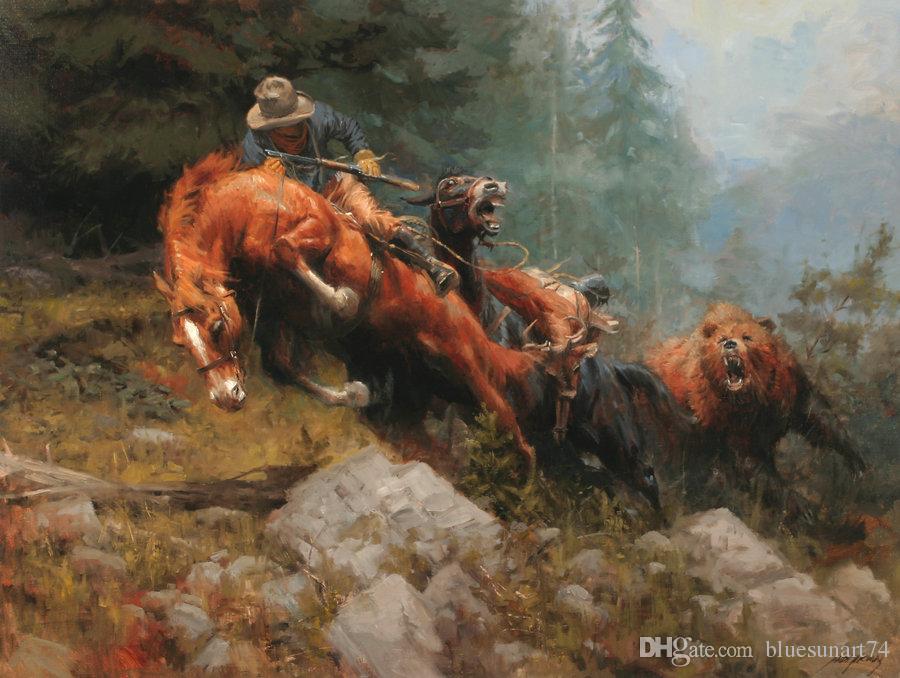 900x678 Shop Paintings Online, Thomas Landscape Oil Painting American West - Bear Oil Painting